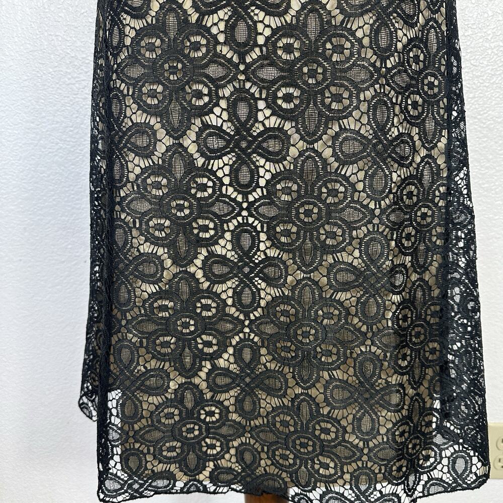 Vintage Y2K Delia's Dress Size 5 Small Black Lace Illusion Strapless Midi - Picture 7 of 15